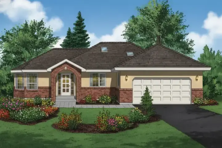 Traditional house plans 40-368 - front exterior, 1,635 sq ft, 2 bed, 2 bath house plans | Monster House Plans