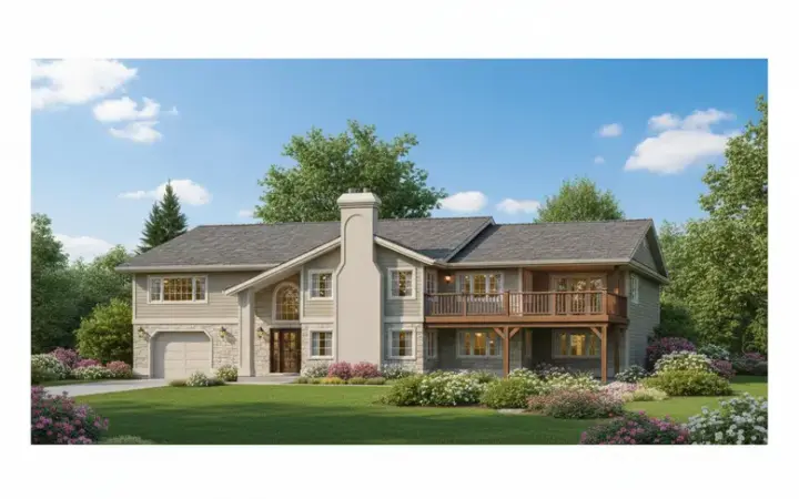 Traditional house plans 40-370 - front exterior, 1,648 sq ft, 3 bed, 2 bath house plans | Monster House Plans