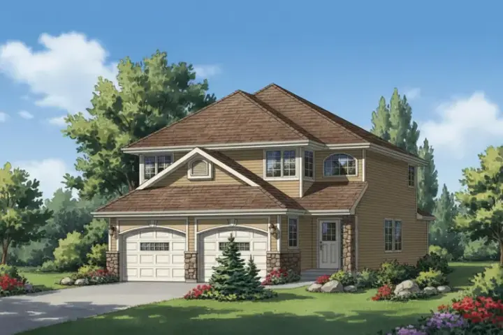 Traditional house plans 40-378 - front exterior, 1,657 sq ft, 3 bed, 2 bath house plans | Monster House Plans