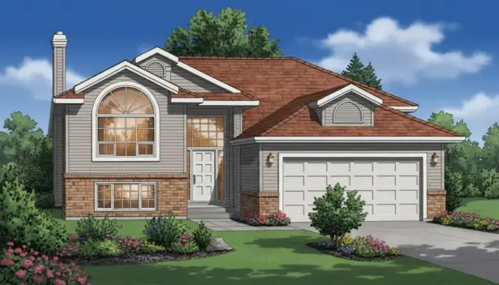 Traditional house plans 40-380 - front exterior, 1,662 sq ft, 3 bed, 2 bath house plans | Monster House Plans