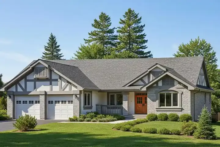 Traditional house plans 40-382 - front exterior, 1,668 sq ft, 2 bed, 2 bath house plans | Monster House Plans