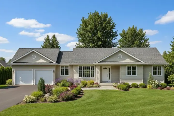 Traditional house plans 40-389 - front exterior, 1,697 sq ft, 4 bed, 2 bath house plans | Monster House Plans