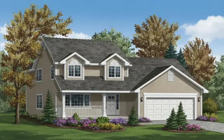 Country house plans 40-394 - front exterior, 1,709 sq ft, 3 bed, 2 bath house plans | Monster House Plans