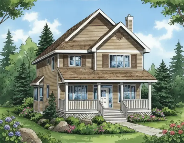 Country house plans 40-399 - front exterior, 1,722 sq ft, 3 bed, 2 bath house plans | Monster House Plans