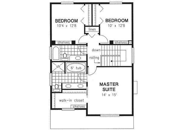 Upper/Second Floor Plan: 40-399