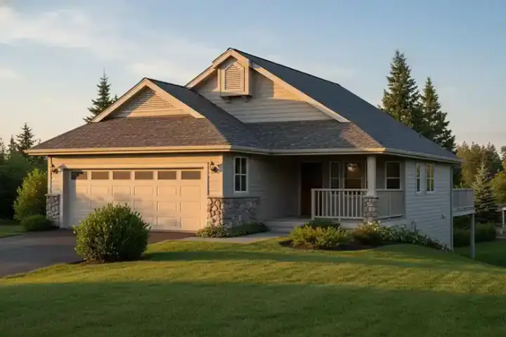 Traditional house plans 40-403 - front exterior, 1,734 sq ft, 3 bed, 2 bath house plans | Monster House Plans