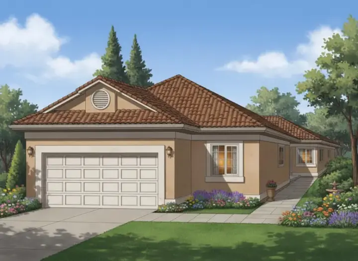 Traditional house plans 40-405 - front exterior, 1,740 sq ft, 2 bed, 2 bath house plans | Monster House Plans