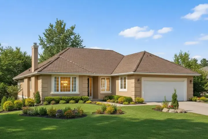 Traditional house plans 40-406 - front exterior, 1,744 sq ft, 3 bed, 2 bath house plans | Monster House Plans