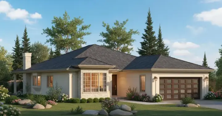 Traditional house plans 40-413 - front exterior, 1,766 sq ft, 3 bed, 2 bath house plans | Monster House Plans