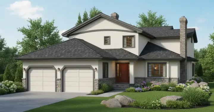 Traditional house plans 40-416 - front exterior, 1,779 sq ft, 3 bed, 2 bath house plans | Monster House Plans