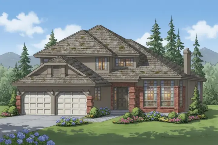 Traditional house plans 40-418 - front exterior, 1,784 sq ft, 3 bed, 2 bath house plans | Monster House Plans