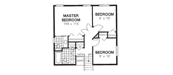 Upper/Second Floor Plan: 40-421