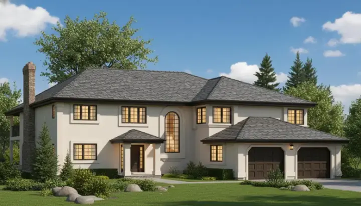 Traditional house plans 40-422 - front exterior, 1,787 sq ft, 3 bed, 2 bath house plans | Monster House Plans