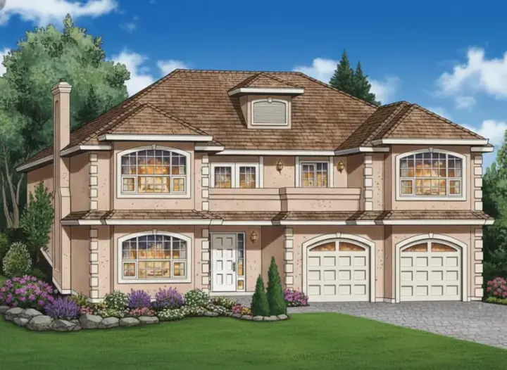 Mediterranean house plans 40-423 - front exterior, 1,794 sq ft, 3 bed, 2 bath house plans | Monster House Plans