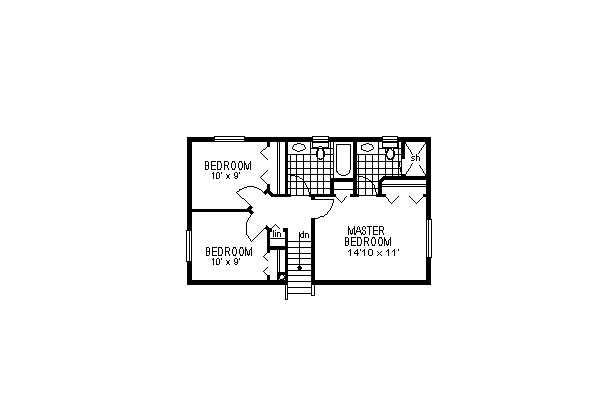 Upper/Second Floor Plan: 40-427