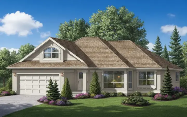 Traditional house plans 40-435 - front exterior, 1,838 sq ft, 2 bed, 2 bath house plans | Monster House Plans