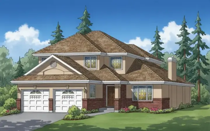 Traditional house plans 40-437 - front exterior, 1,846 sq ft, 3 bed, 2 bath house plans | Monster House Plans