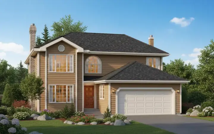 Traditional house plans 40-440 - front exterior, 1,851 sq ft, 3 bed, 2 bath house plans | Monster House Plans