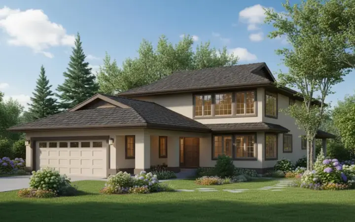 Traditional house plans 40-441 - front exterior, 1,851 sq ft, 4 bed, 2 bath house plans | Monster House Plans