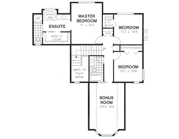 Upper/Second Floor Plan: 40-443