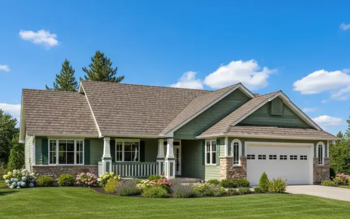 Traditional house plans 40-446 - front exterior, 1,863 sq ft, 2 bed, 2 bath house plans | Monster House Plans