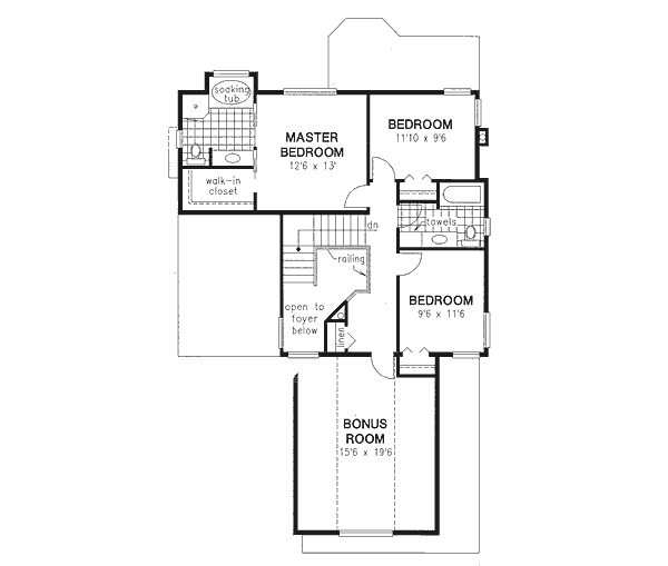 Upper/Second Floor Plan: 40-452