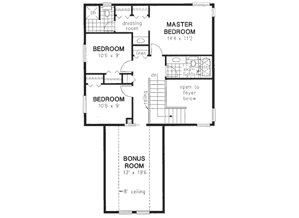 Upper/Second Floor Plan: 40-457