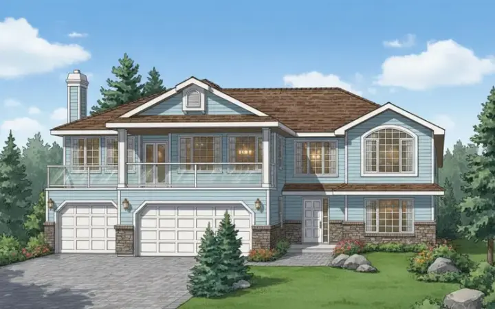 Traditional house plans 40-462 - front exterior, 1,909 sq ft, 3 bed, 2 bath house plans | Monster House Plans