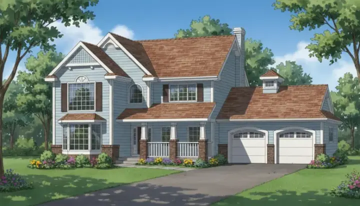 Country house plans 40-464 - front exterior, 1,917 sq ft, 3 bed, 2 bath house plans | Monster House Plans