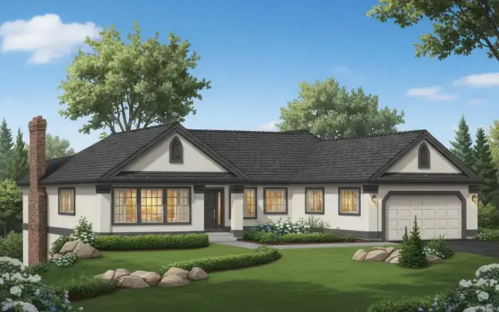 Traditional house plans 40-469 - front exterior, 1,927 sq ft, 3 bed, 2 bath house plans | Monster House Plans