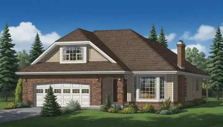 Traditional house plans 40-473 - front exterior, 1,935 sq ft, 2 bed, 2 bath house plans | Monster House Plans