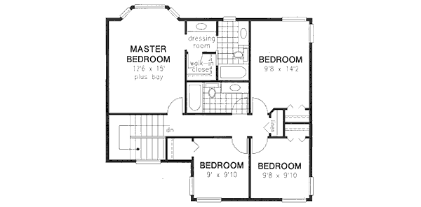 Upper/Second Floor Plan: 40-476