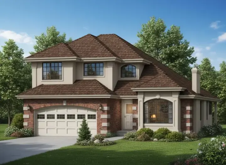 Traditional house plans 40-484 - front exterior, 1,961 sq ft, 4 bed, 2 bath house plans | Monster House Plans