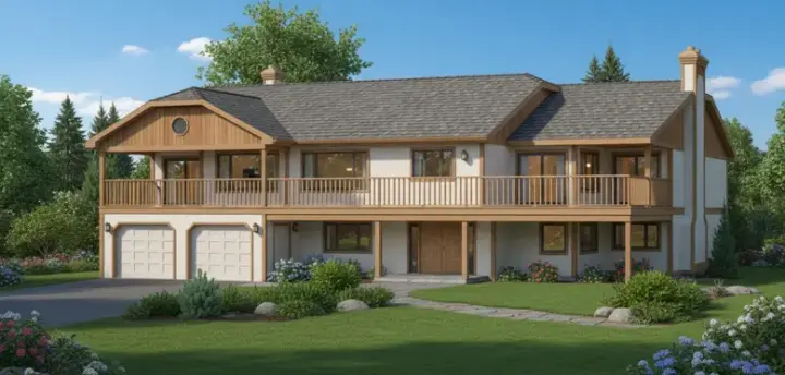 Traditional house plans 40-487 - front exterior, 1,972 sq ft, 3 bed, 2 bath house plans | Monster House Plans