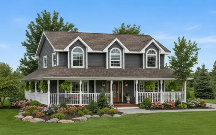 Country house plans 40-497 - front exterior, 2,007 sq ft, 4 bed, 2 bath house plans | Monster House Plans