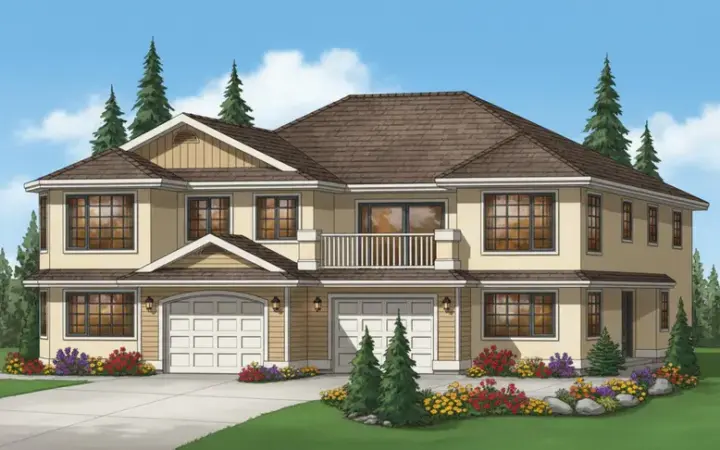 Traditional house plans 40-521 - front exterior, 2,154 sq ft, 6 bed, 4 bath house plans | Monster House Plans