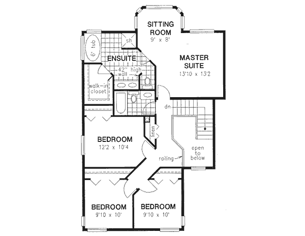 Upper/Second Floor Plan: 40-525