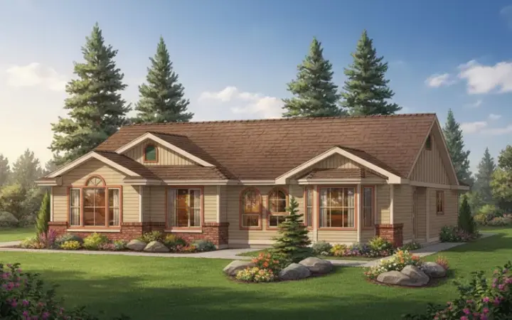 Traditional house plans 40-533 - front exterior, 2,254 sq ft, 6 bed, 4 bath house plans | Monster House Plans