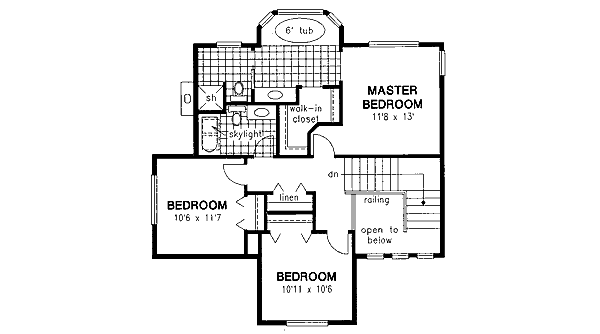 Upper/Second Floor Plan:40-536