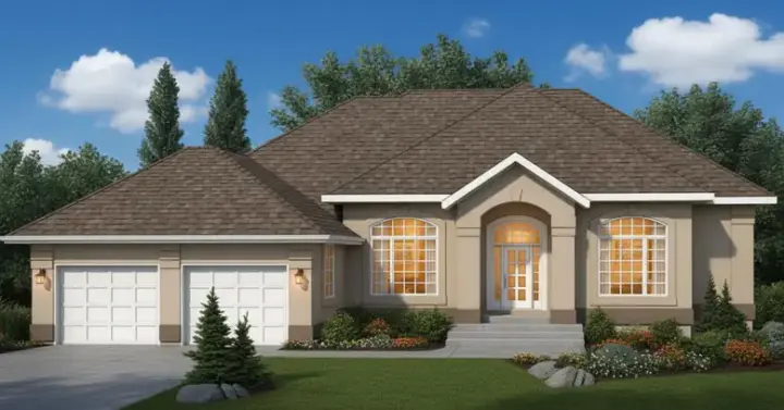 Southwest house plans 40-538 - front exterior, 2,308 sq ft, 3 bed, 2 bath house plans | Monster House Plans