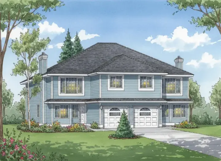 Traditional house plans 40-541 - front exterior, 2,342 sq ft, 6 bed, 4 bath house plans | Monster House Plans