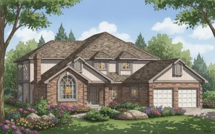 Traditional house plans 40-550 - front exterior, 2,390 sq ft, 3 bed, 2 bath house plans | Monster House Plans