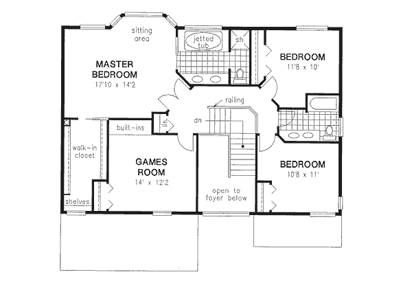 Upper/Second Floor Plan: 40-551
