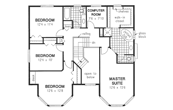 Upper/Second Floor Plan: 40-554