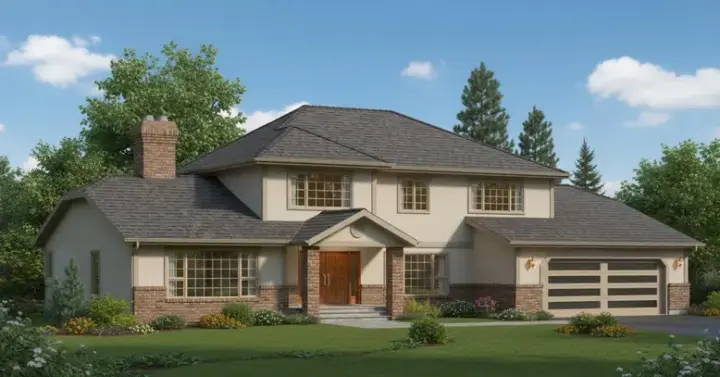 Traditional house plans 40-557 - front exterior, 2,452 sq ft, 3 bed, 2 bath house plans | Monster House Plans
