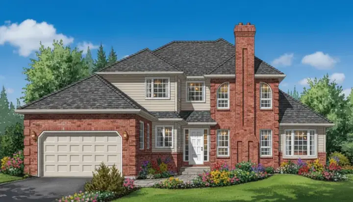 Traditional house plans 40-558 - front exterior, 2,461 sq ft, 4 bed, 3 bath house plans | Monster House Plans