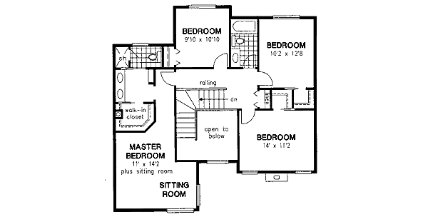 Upper/Second Floor Plan: 40-558