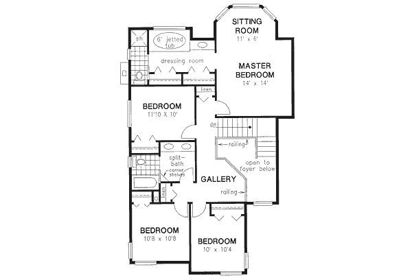 Upper/Second Floor Plan: 40-559