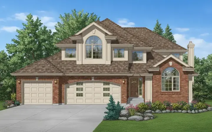 Traditional house plans 40-562 - front exterior, 2,492 sq ft, 4 bed, 2 bath house plans | Monster House Plans