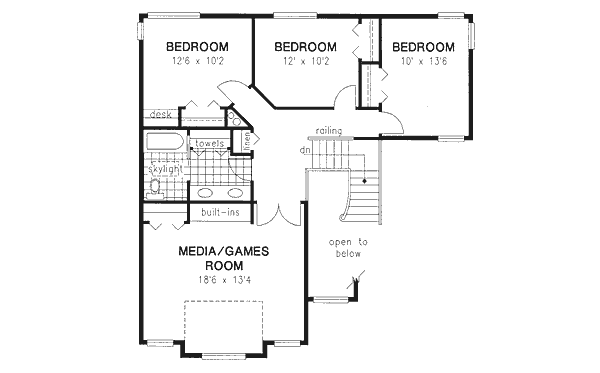 Upper/Second Floor Plan: 40-562
